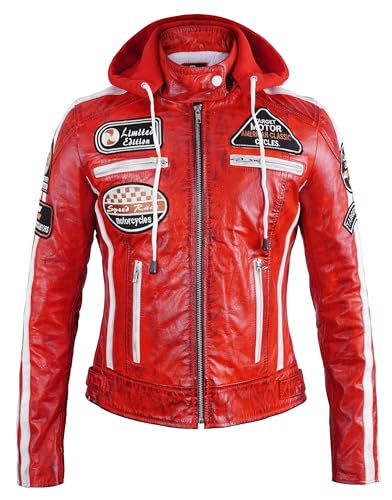 【新品タグ付き未使用】 deres 17th passport jacket Amazon.com: Womens Vintage Café Racer Retro Patches Hoodie